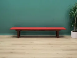 Pamono Danish Red Eco Leather Bench, 1990s Sale