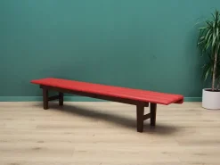 Pamono Danish Red Eco Leather Bench, 1990s Sale