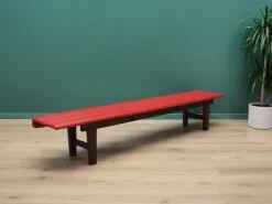 Pamono Danish Red Eco Leather Bench, 1990s Sale