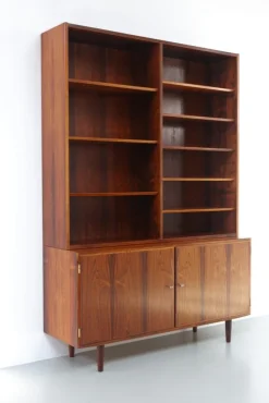 Pamono Danish Rosewood Bookcase with Sideboard by Carlo Jensen for Hundevad, 1960s Clearance