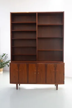 Pamono Danish Rosewood Bookcase with Sideboard by Carlo Jensen for Hundevad, 1960s New