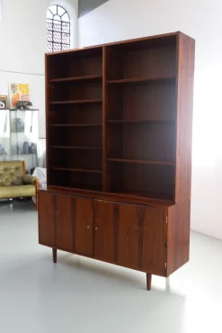 Pamono Danish Rosewood Bookcase with Sideboard by Carlo Jensen for Hundevad, 1960s New