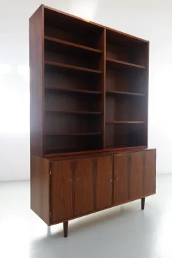 Pamono Danish Rosewood Bookcase with Sideboard by Carlo Jensen for Hundevad, 1960s New