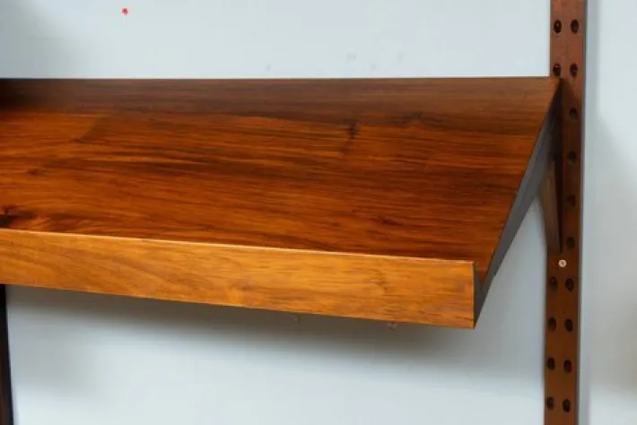 Pamono Danish Royal System Two-Bay Wall System in Rosewood by Poul Cadovius Hot