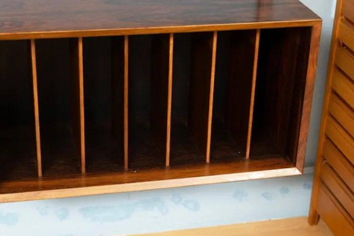 Pamono Danish Royal System Two-Bay Wall System in Rosewood by Poul Cadovius Hot