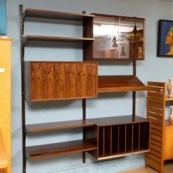 Pamono Danish Royal System Two-Bay Wall System in Rosewood by Poul Cadovius Hot