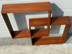 Pamono Danish Sculptural Teak Shelf, 1968 Sale