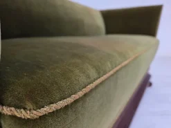 Pamono Danish 2-Seater Sofa in Green Furniture Velour and Oak, 1950s Sale