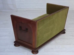 Pamono Danish 2-Seater Sofa in Green Furniture Velour and Oak, 1950s Sale