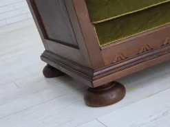 Pamono Danish 2-Seater Sofa in Green Furniture Velour and Oak, 1950s Sale