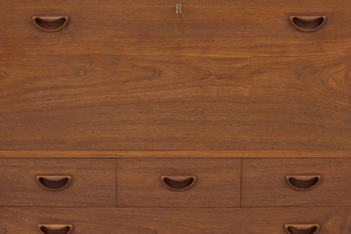 Pamono Danish Secretary Cabinet in Teak by Hvidt and Mølgaard-Nielsen for Søborg Møbelfabrik, 1960s Outlet
