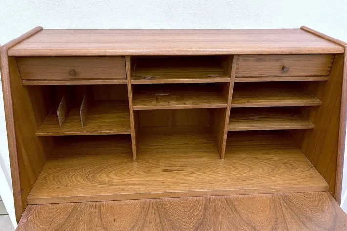 Pamono Danish Secretary in Teak by Bernhard Pedersen & Søn Hot