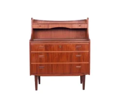 Pamono Danish Secretary in Teak with Pull Out Mirror and Desk, 1960s Clearance