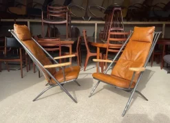 Pamono Danish Style Tan Leather Armchairs, Set of 2 Discount