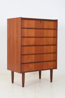 Pamono Danish Tallboy Teak Chest of Drawers from Hanbjerg Møbelfabrik, 1960s Online