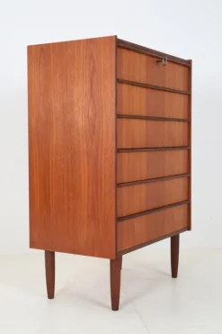 Pamono Danish Tallboy Teak Chest of Drawers from Hanbjerg Møbelfabrik, 1960s Online
