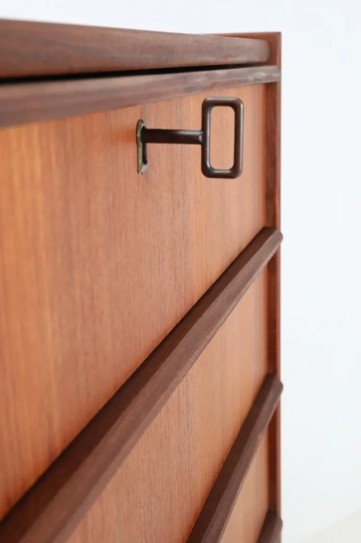 Pamono Danish Tallboy Teak Chest of Drawers from Hanbjerg Møbelfabrik, 1960s Online