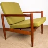 Pamono Danish Teak and Fabric Lounge Chair by Børge Jensen & Sønner for Bernstorffsminde Møbelfabrik A/S, 1960s Sale