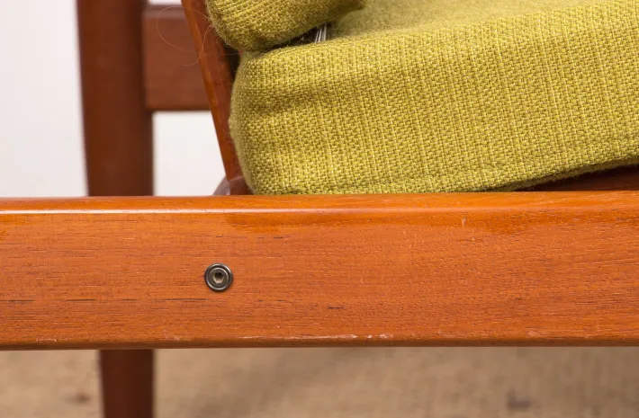 Pamono Danish Teak and Fabric Lounge Chair by Børge Jensen & Sønner for Bernstorffsminde Møbelfabrik A/S, 1960s Sale