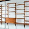 Pamono Danish Teak 5-Bay Cado Modular Shelving System Bookshelf Library by Poul Cadovius for Cado, 1970s Hot