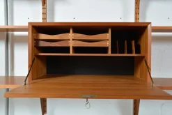 Pamono Danish Teak 5-Bay Cado Modular Shelving System Bookshelf Library by Poul Cadovius for Cado, 1970s Hot
