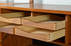 Pamono Danish Teak 5-Bay Cado Modular Shelving System Bookshelf Library by Poul Cadovius for Cado, 1970s Hot
