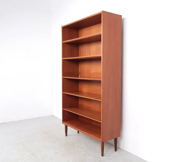 Pamono Danish Teak Bookcase with Adjustable Shelves, 1960s Sale