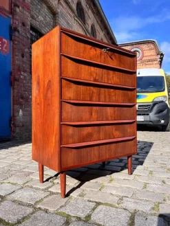 Pamono Danish Teak Chest of Drawers with Lock Discount