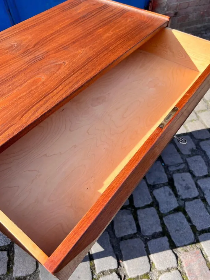 Pamono Danish Teak Chest of Drawers with Lock Discount