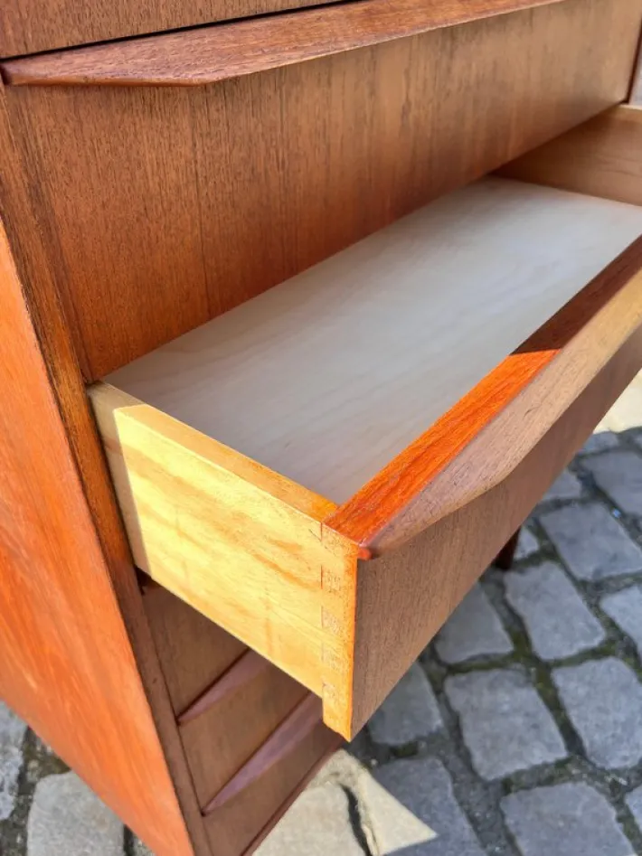 Pamono Danish Teak Chest of Drawers with Lock Discount