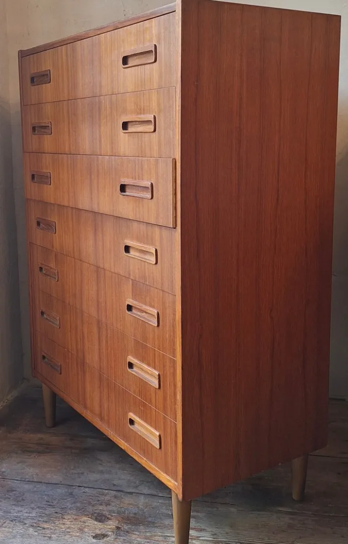 Pamono Danish Teak Chest of Drawers from Borge Dam, 1960s Hot