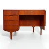 Pamono Danish Teak Desk with Fold-out Top and Bookshelves, 1960s Outlet
