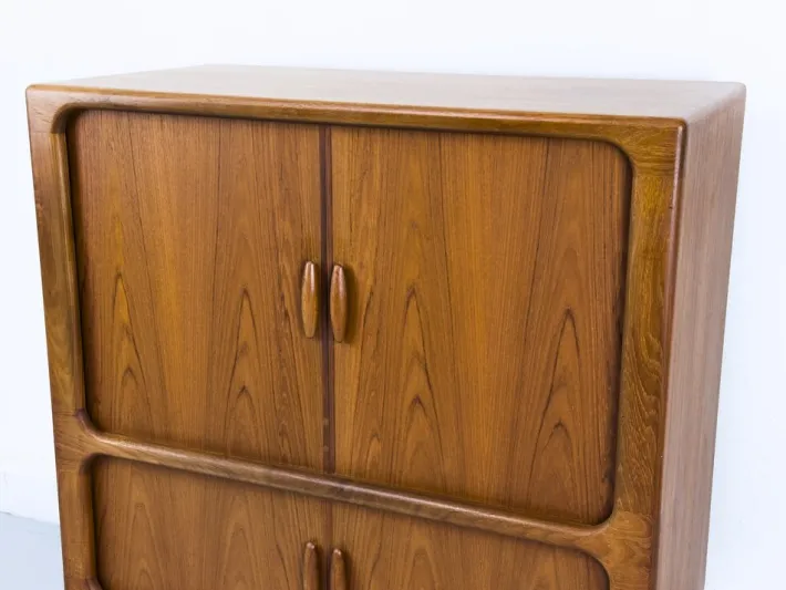 Pamono Danish Teak Hi-Fi Sideboard with Tambour Doors from Dyrlund, 1970s Online