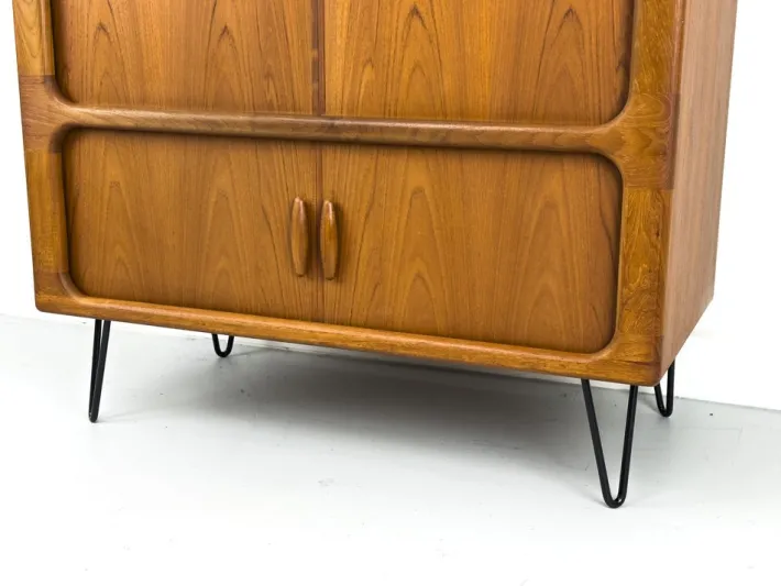 Pamono Danish Teak Hi-Fi Sideboard with Tambour Doors from Dyrlund, 1970s Online