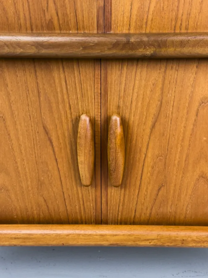 Pamono Danish Teak Hi-Fi Sideboard with Tambour Doors from Dyrlund, 1970s Online