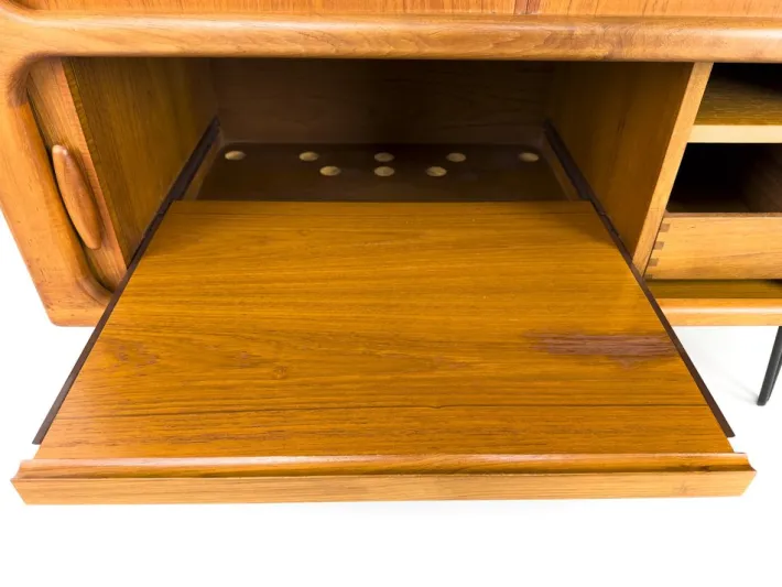 Pamono Danish Teak Hi-Fi Sideboard with Tambour Doors from Dyrlund, 1970s Online
