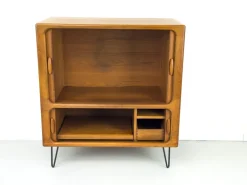 Pamono Danish Teak Hi-Fi Sideboard with Tambour Doors from Dyrlund, 1970s Online