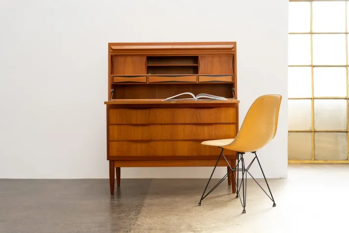 Pamono Danish Teak Sekretär by Erling Torvits for Klim Møbelfabrik, 1960s Clearance