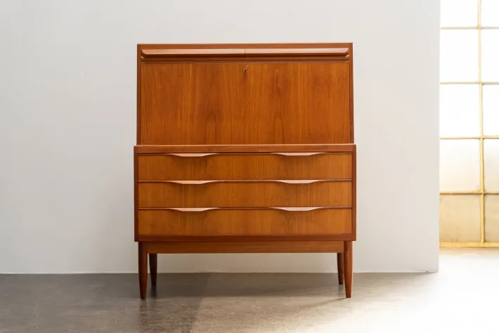 Pamono Danish Teak Sekretär by Erling Torvits for Klim Møbelfabrik, 1960s Clearance