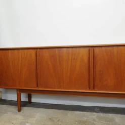 Pamono Danish Teak Sideboard with Bar Section attributed to Bernhard Pedersen & Søn, 1960s Hot