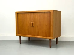 Pamono Danish Teak Sideboard with Tambour Doors from CFC Silkeborg, 1970s Hot