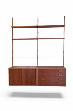 Pamono Danish Wall-Mounted Shelving System in Teak, 1960s Discount