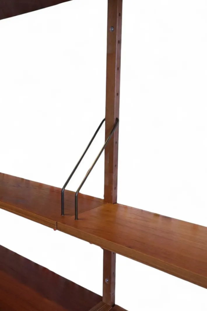 Pamono Danish Wall-Mounted Shelving System in Teak, 1960s Discount