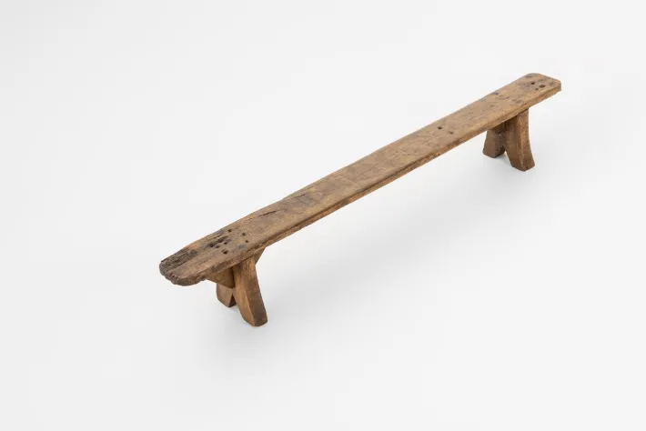 Pamono Decorative Wooden Low Bench, France, 1850s New