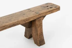 Pamono Decorative Wooden Low Bench, France, 1850s New