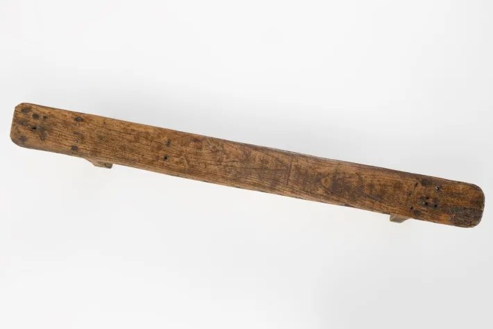 Pamono Decorative Wooden Low Bench, France, 1850s New