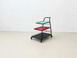 Pamono Demon Serving Trolley attributed to Mathieu Matégot, France, 1952s Hot