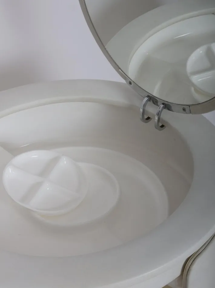 Pamono Dilly Dally Vanity attributed to Massoni for Poltrona Frau, Italy, 1968 Online