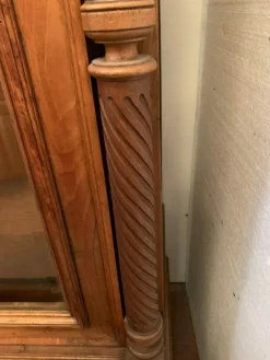 Pamono 2-Door Display Cabinet in Walnut with Detached Columns, 19th Century Outlet