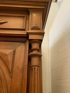 Pamono 2-Door Display Cabinet in Walnut with Detached Columns, 19th Century Outlet